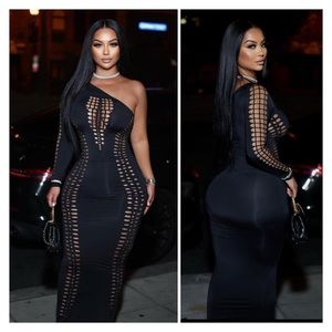 Diamond Cutout Maxi Dress